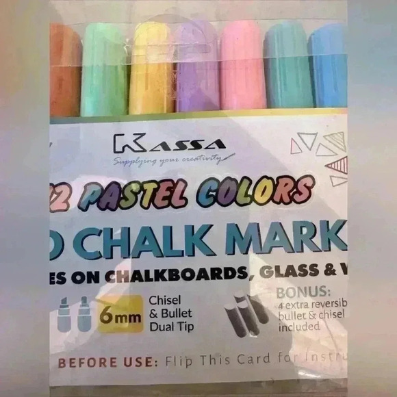 Chalk Pens For Chalkboard Blackboard Liquid Markers for Ad Board Signs LED Glass - Picture 3 of 5